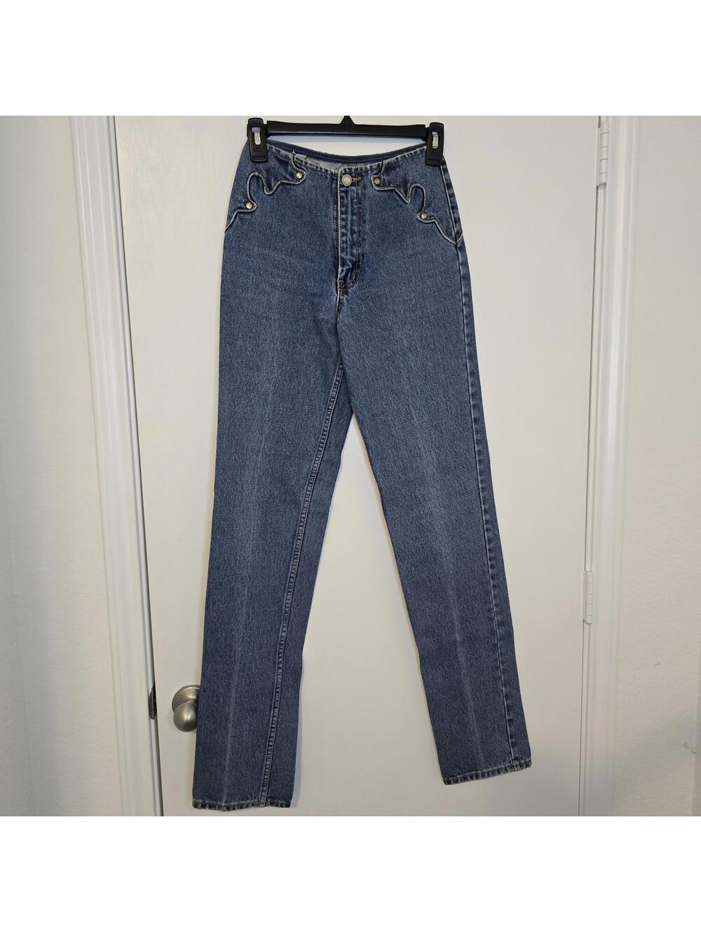 VTG Lawman Juniors Size 22x33 XXS Western Jeans Straight Cowgirl Rodeo